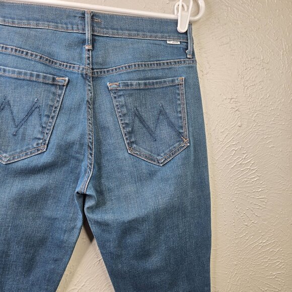 Mother High Waisted Looker Jeans Size 28 Skinny Medium Blue Wash Stretch Denim - Picture 11 of 13